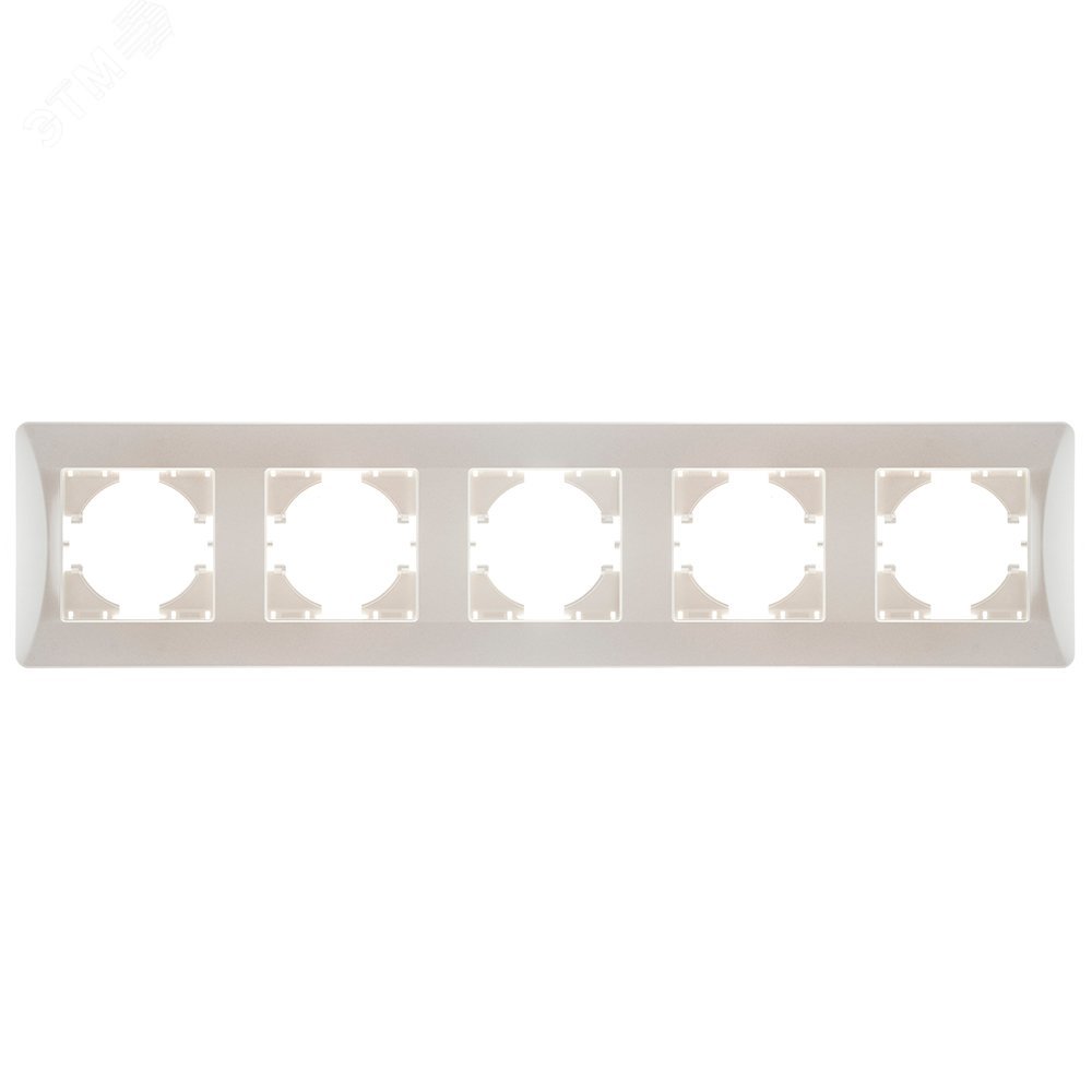 Изображение товара 5-местная рамка Ugra из ABS-пластика белого цвета для электросистем