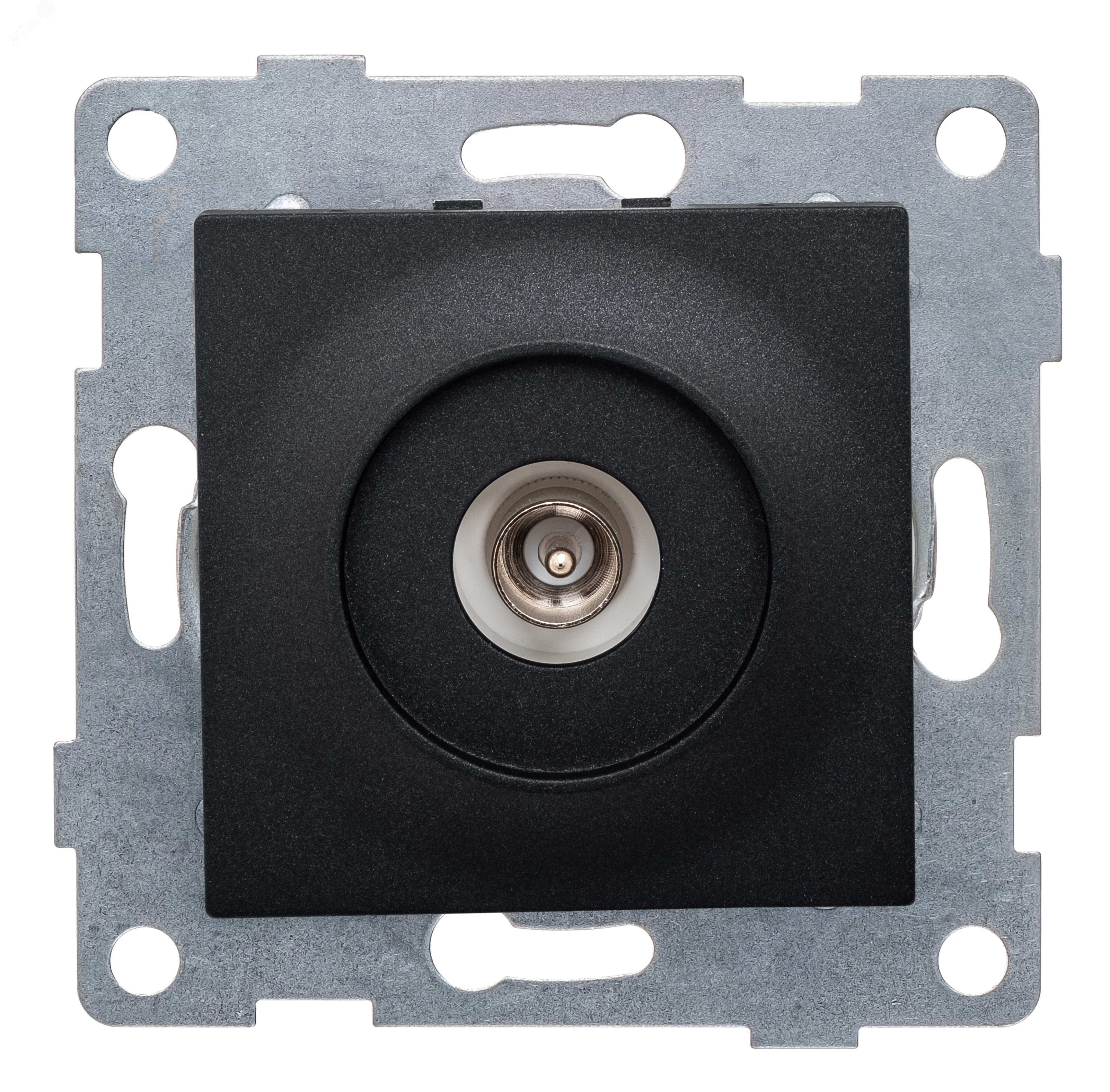 Изображение товара Розетка антенная Ugra механизъм одинарный графит Россия GUSI ELECTRIC