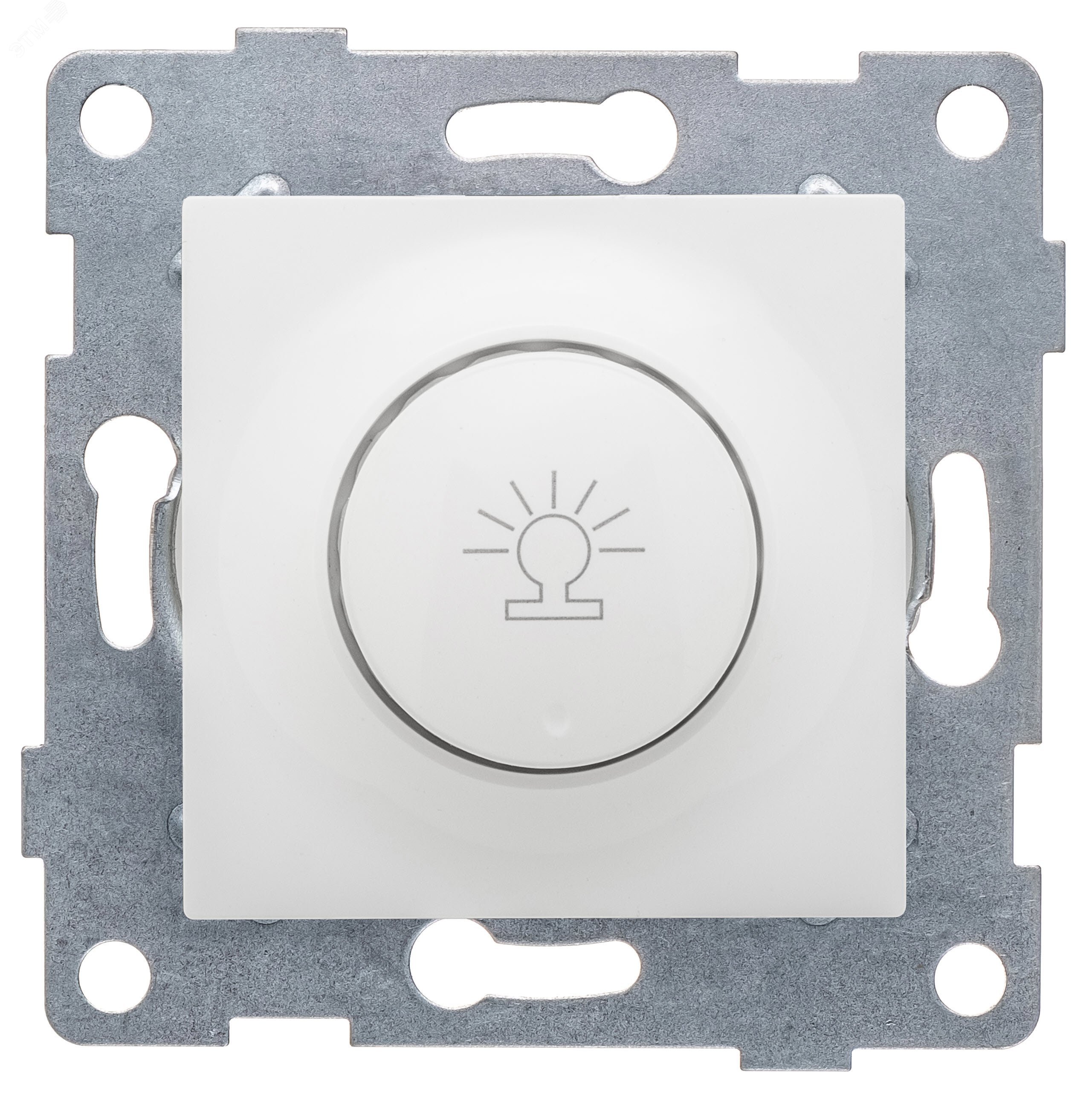 Изображение товара Диммер Ugra, 500 W, механизм, с накладкой и воротком, белый (шт)