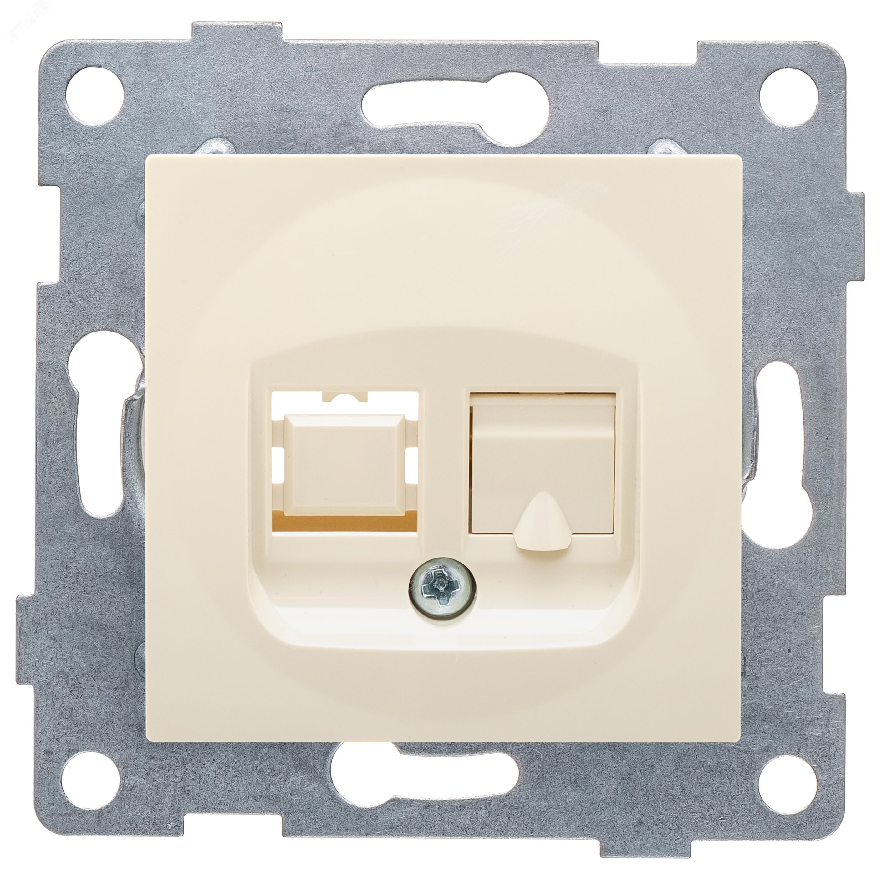 Изображение товара Розетка компьютерная RJ45 Ugra одинарная бежевый механизмы серии UGRA для скрытой установки