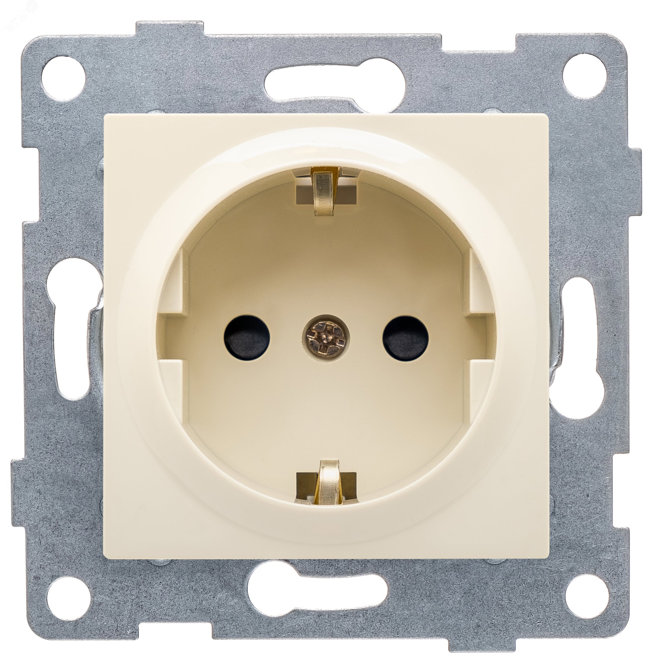 Изображение товара Розетка однопостовая Ugra с/з 16А 220В бежевый механизму GUSI ELECTRIC