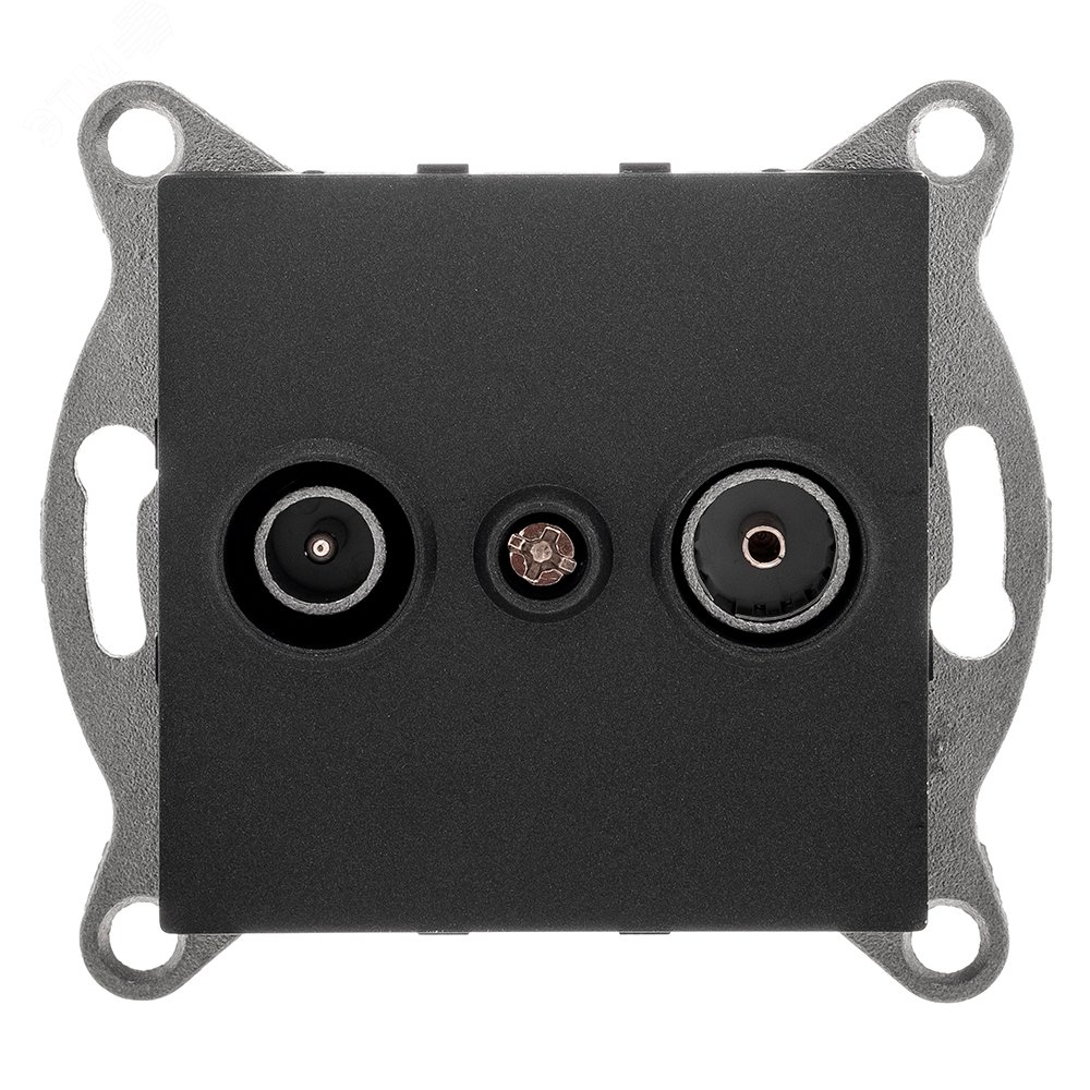 Изображение товара Розетка TV SAT Ugra оконечная, механизм, графит