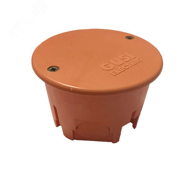 GUSI Коробка распределительная круглая 68х45, для сплошных стен, IP30, СП, оранжевый, негорючая, ПВ-0 С3В70К Нг GUSI ELECTRIC