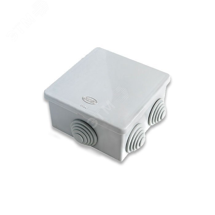 Коробка распределительная GUSI 70х70х40 (6 муфт д26), IP54, ОП, серый С3В76 GUSI ELECTRIC