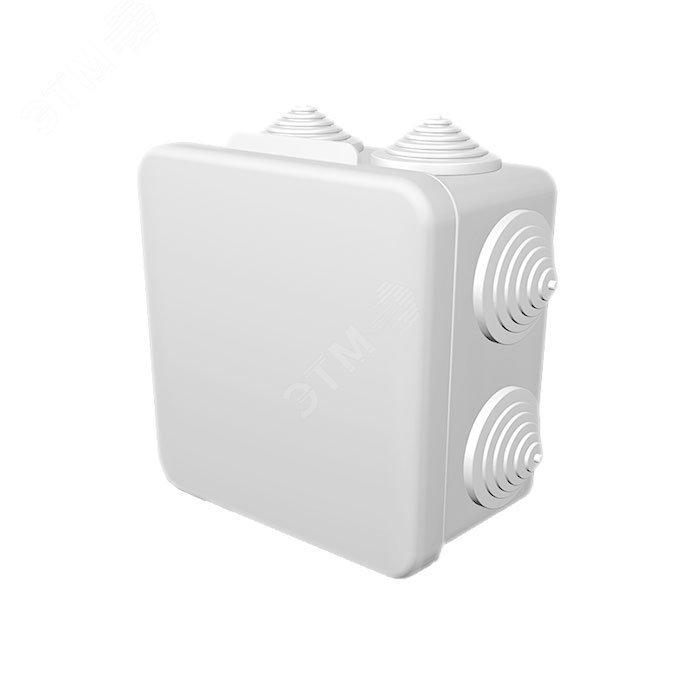 GUSI Коробка распределительная 80х80х55 (7 муфт д26), IP54, ОП, белый С3В87 Б GUSI ELECTRIC
