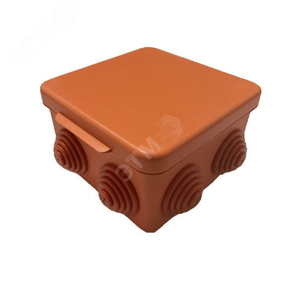 GUSI Коробка распределительная 80х80х55 (7 муфт), IP54, ОП, оранжевый, негорючая, ПВ-0 С3В87 Нг GUSI ELECTRIC