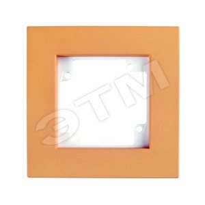 Изображение товара CITY Рамка 1 пост (платформа/накладка) белая/персик бархат (шт)