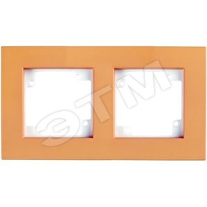 Изображение товара CITY Рамка 2 поста (платформа/накладка) белая/персик бархат (шт)