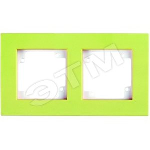 Изображение товара CITY Рамка 2 поста (платформа/накладка) белая/фисташковая бархат (шт)