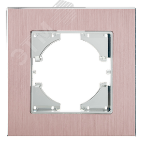 Изображение товара Рамка 1-местная Ugra алюминий, пудровый (шт)