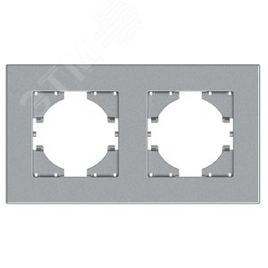 Изображение товара Рамка 2-местная City, серебро (шт)