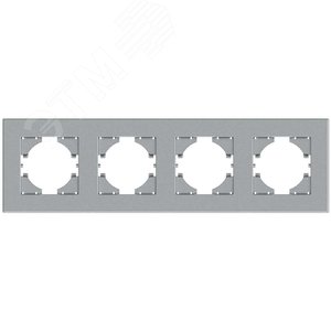 Изображение товара Рамка City 4-местная, серебро (шт)