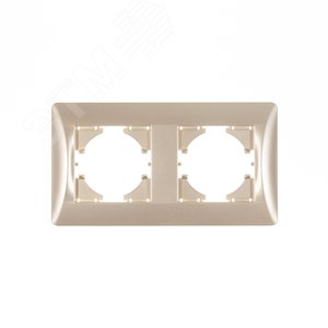 Изображение товара Рамка Ugra 2-местная, шампань (шт)