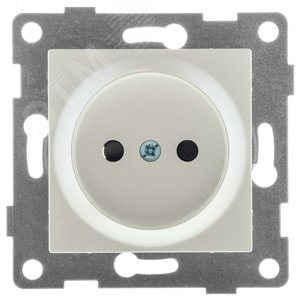 Изображение товара Розетка однопостовая Ugra б/з с з/ш, механизм, 16А, 250В, жемчуг (шт)
