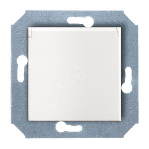 Изображение товара CITY Розетка с заземлением с крышкой в рамку белая (шт)