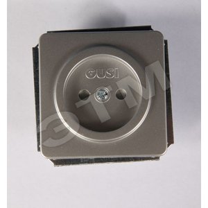 Розетка без заземления со шторками в рамку серебро С1Р2-004 GUSI ELECTRIC