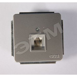 Изображение товара Розетка телефонная в рамку серебро (шт)