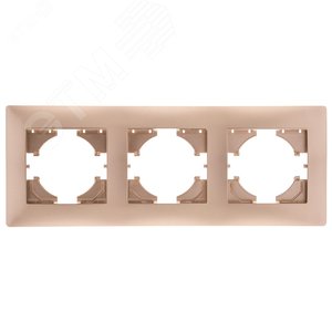 Изображение товара Рамка 3-местная Bravo, шампань (шт)