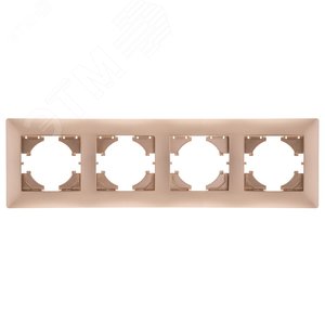 Изображение товара Рамка 4-местная Bravo, шампань (шт)