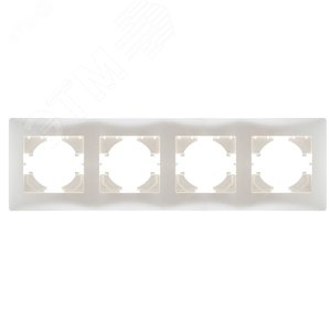 Изображение товара Рамка 4-местная Bravo, жемчуг (шт)