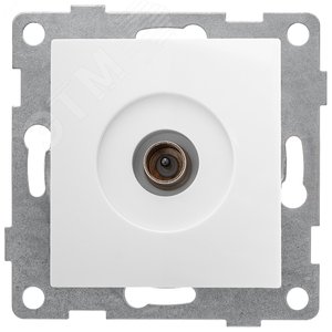 Изображение товара Розетка антенная Bravo, механизм, одинарный, белый (шт)