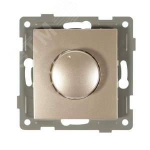 Изображение товара Диммер Bravo, 500 W, механизм, с накладкой и воротком, шампань (шт)