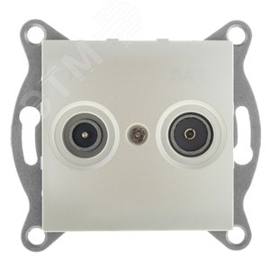 Изображение товара Розетка Bravo TV+ SAT, оконечная, механизм, жемчуг (шт)
