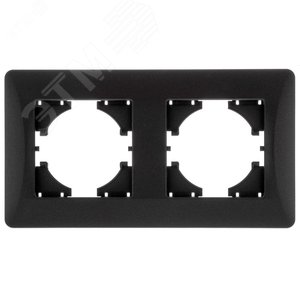 Изображение товара Рамка Ugra 2-местная, графит (шт)