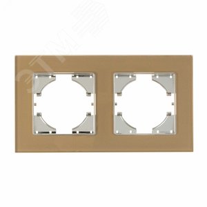 Изображение товара Рамка Ugra 2-местная стекло, шампань (шт)