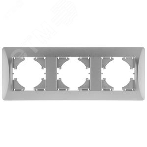 Изображение товара Рамка 3-местная Ugra, серебро (шт)