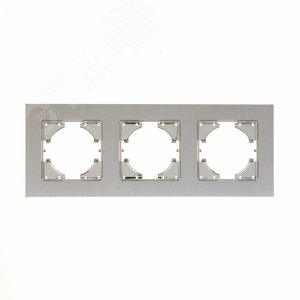 Изображение товара Рамка 3-местная Ugra алюминий, серебро (шт)
