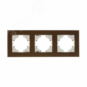Изображение товара Рамка 3-местная Ugra алюминий, коричневый (шт)