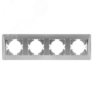 Изображение товара Рамка 4-местная Ugra, серебро (шт)