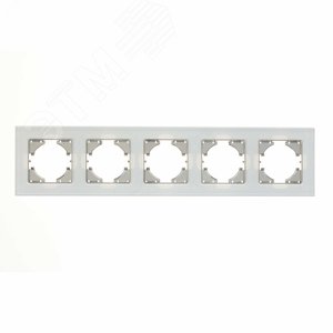 Изображение товара Рамка 5-местная Ugra стекло, белый (шт)