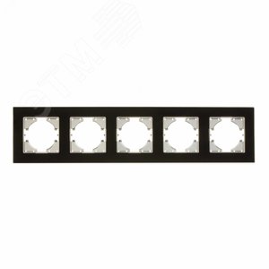 Изображение товара Рамка 5-местная Ugra стекло, чёрный (шт)