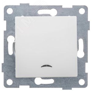 Изображение товара Выключатель одноклавишный Ugra инд, механизм, 10А, 250В, белый (шт)