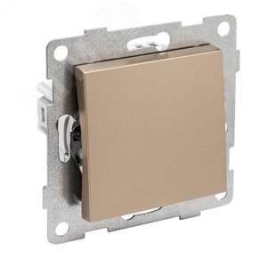 Изображение товара Выключатель переключатель проходной одноклавишный Ugra, механизм, 10А, 250В, шампань (шт)
