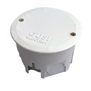 GUSI Коробка распределительная круглая 68х45, для сплошных стен, IP30, СП, серый