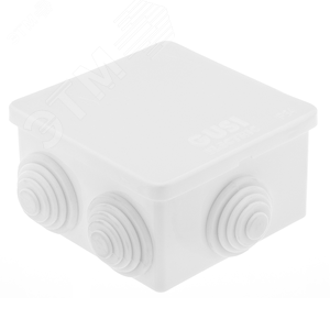 Коробка распределительная 70х70х40 (6 муфт д26), IP54, ОП, белый