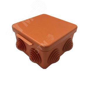 GUSI Коробка распределительная 80х80х55 (7 муфт), IP54, ОП, оранжевый, негорючая, ПВ-0 С3В87 Нг GUSI ELECTRIC