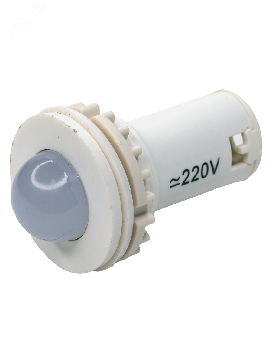 Изображение товара Лампа светодиодная индикаторная СКЛ-11-Б-2-220, белая, 220В AC/DC, d=27, сила света 20 мКд (шт)