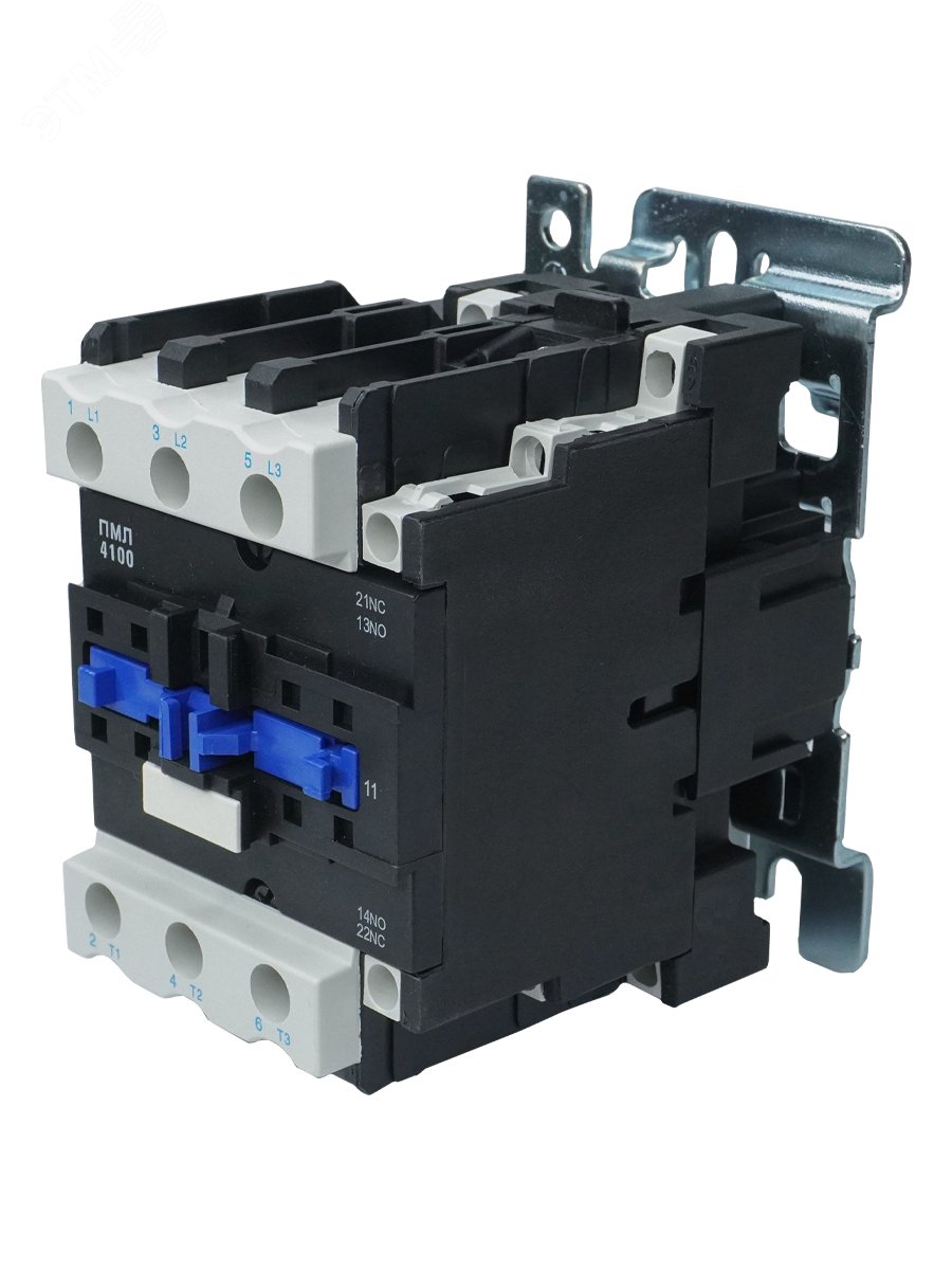 Изображение товара Пускатель электромагнитный ПМЛ-4100 УХЛ4 Б, 380В/50Гц, 1р+1з, 63А, нереверсивный, без реле, IP00 (шт)