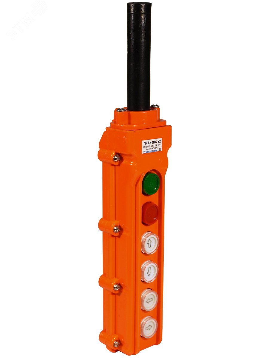Изображение товара Пост кнопочный ПКТ-40ПС У2 5А IP54 с фиксацией