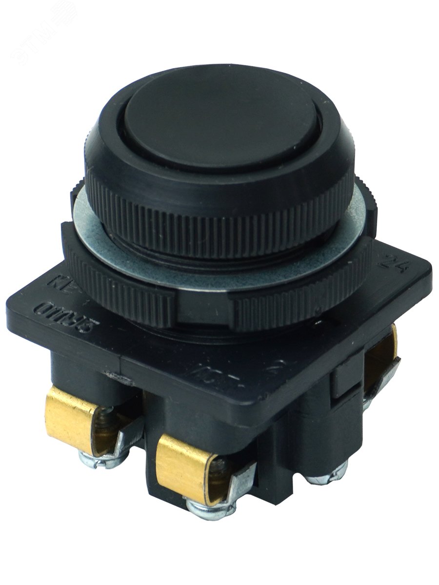 Изображение товара Кнопка КЕ-011 исп2(1но+1нз) черная для промышленного монтажа