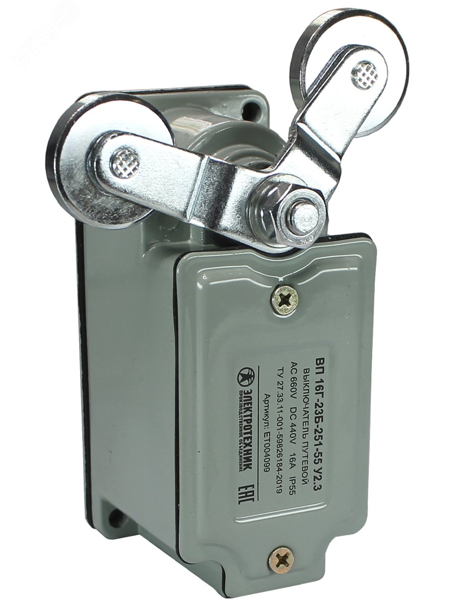 Изображение товара Выключатель путевой ВП16Г-23Б-251-55 У2.3 электромонтажный Россия