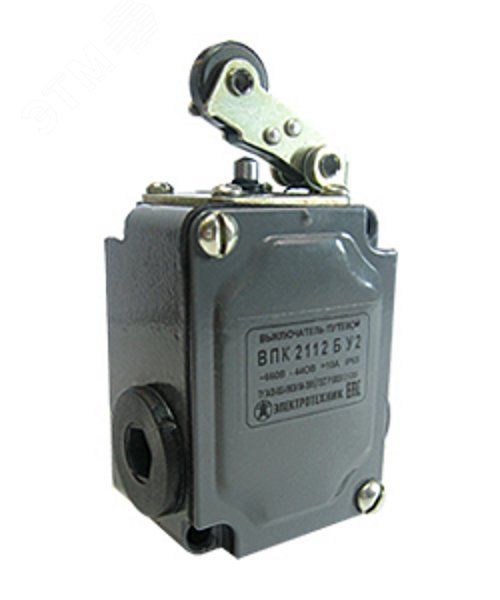 Изображение товара Выключатель путевой ВПК 2112-БУ2 IP 65 с роликом Тока 16 А 660 В Россия