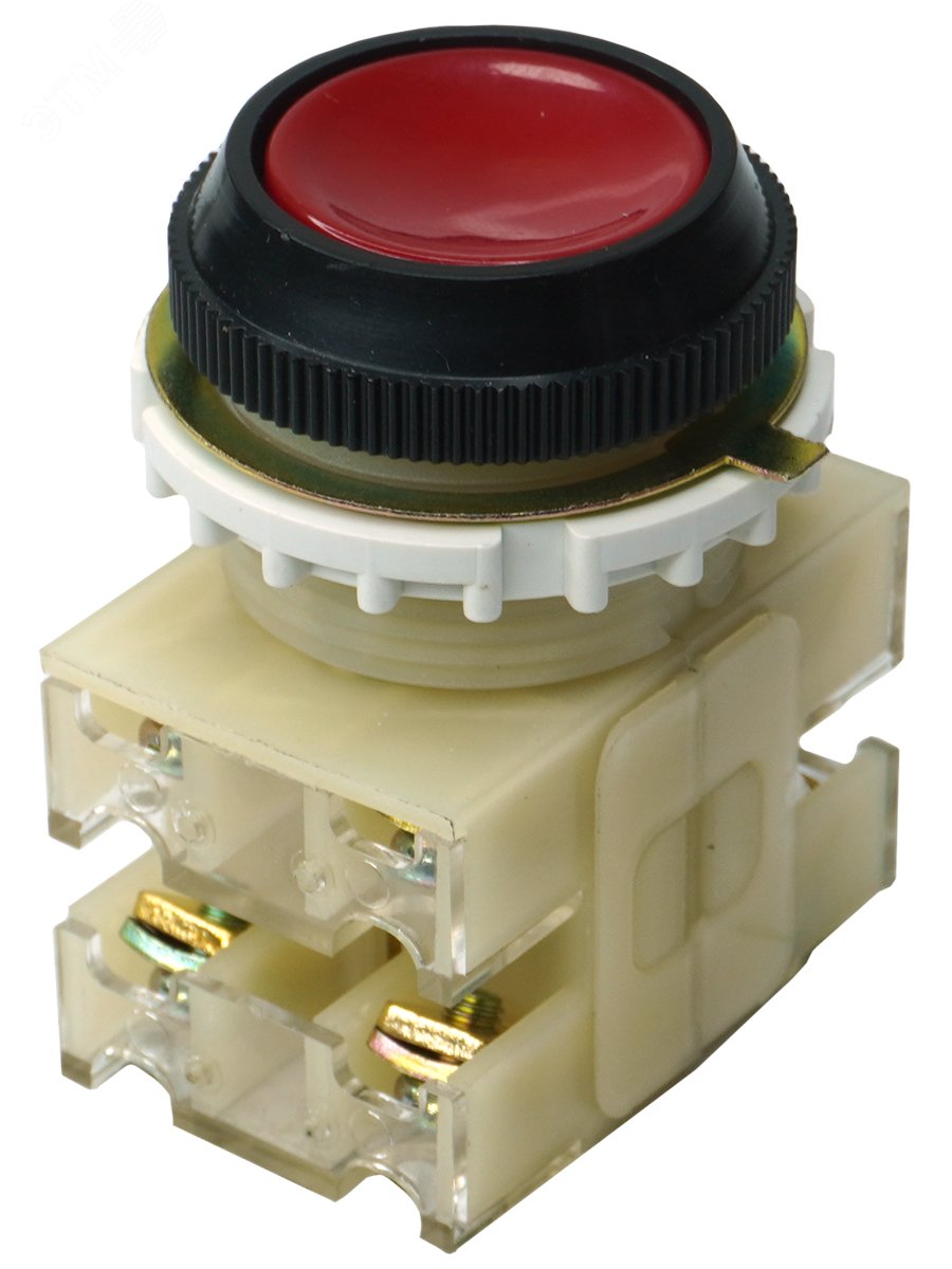 Изображение товара Кнопка выключатель КЕ-012/3 красный цилиндр IP40 660В 2з+2р
