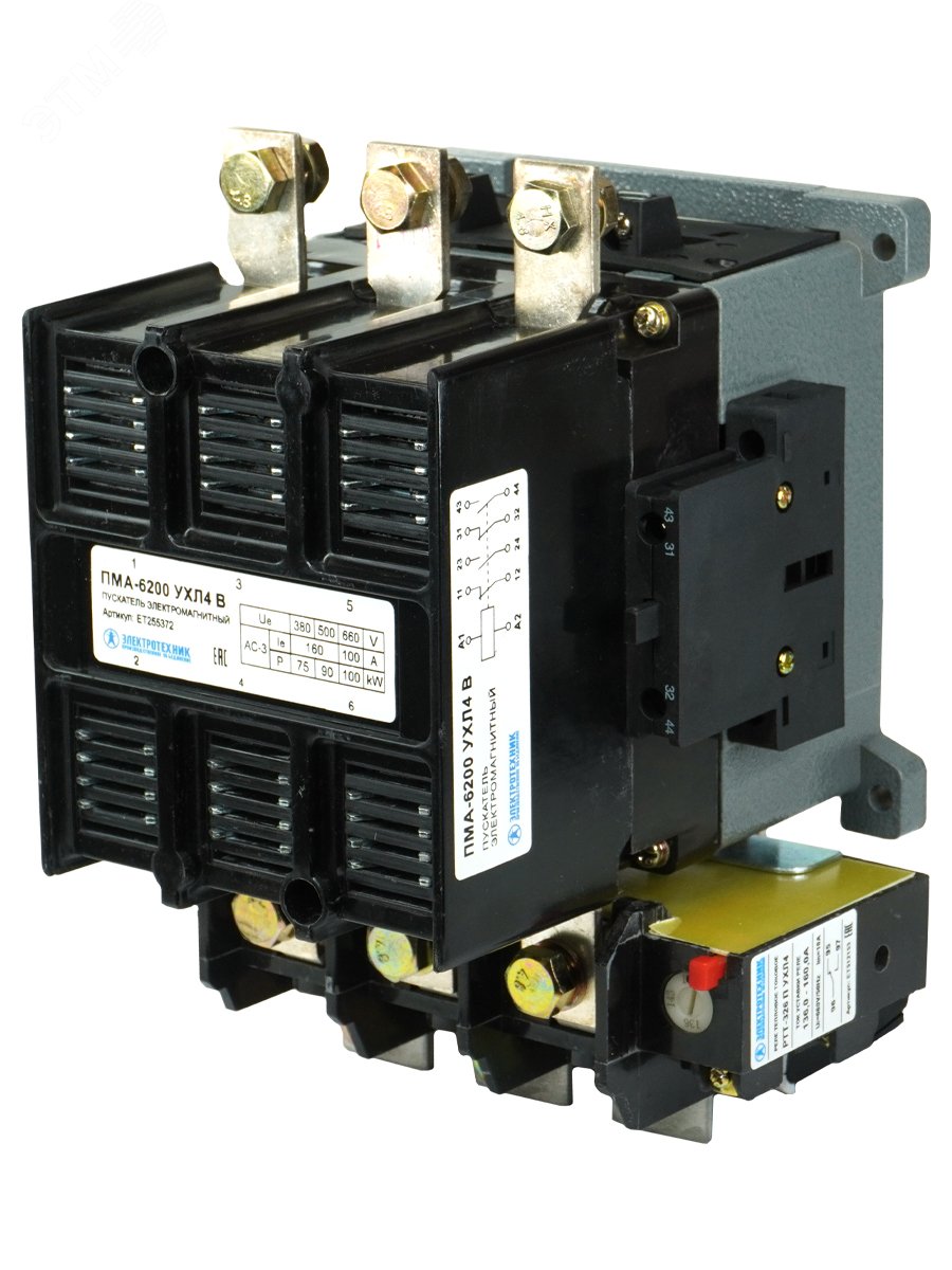 Изображение товара Пускатель электромагнитный ПМА-6200 УХЛ4 В 380В 160А нереверсивный