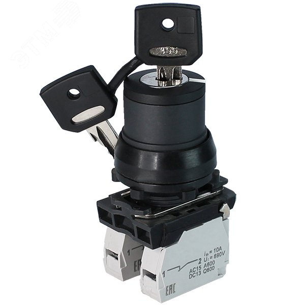 Переключатель управления ПЕ-171 исп.1м, 2з, 10А, 660В, замок на 2 ...