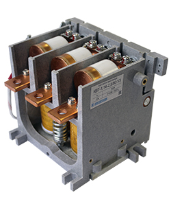 Контактор вакуумный КВТ-1,14-2,5/ 80-3 У3, трёхполюсный, 80А, 220В DC, 2з+1р, нереверсивный, без реле.